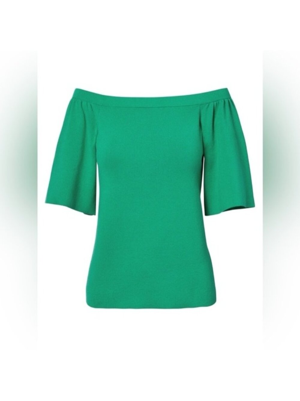 Off the Shoulder Sweater in Florida Green